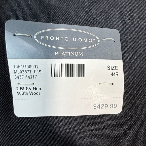 New With Tag’s. Pronto Uomo platinum Executive Blazer jacket. Size 50r style 140 - Picture 15 of 16